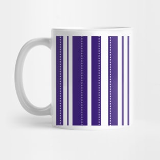 Purple and White striped pattern Mug